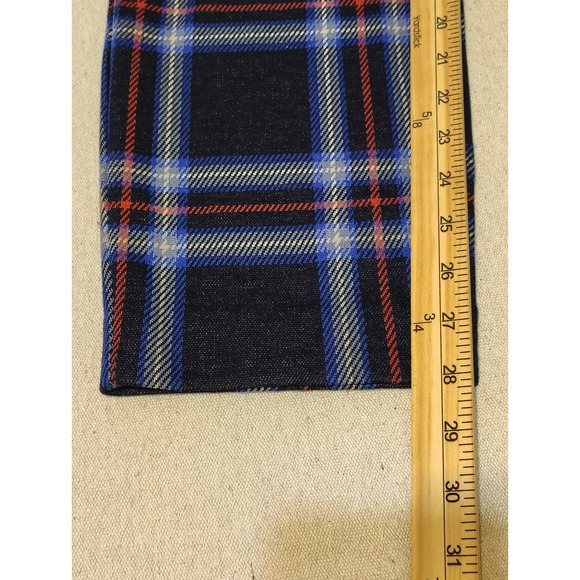 LAUREN Ralph Lauren Plaid Pants Women's 2X TTG Navy Blue Red White Trousers 2 - Picture 2 of 8